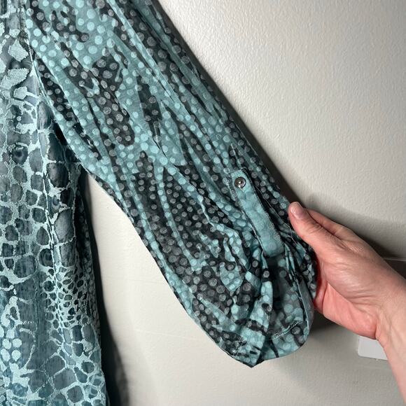 Ali Miles Artsy Lagenlook Tunic Top XL Layered Ruffle Hem Art-to-Wear XL Boho - Picture 6 of 12